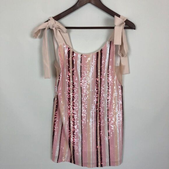 NWT NBD Revolve Suri Striped Sequin Mini Dress - Picture 3 of 9